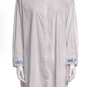 Zadig & Voltaire White Striped Button Down Shirt